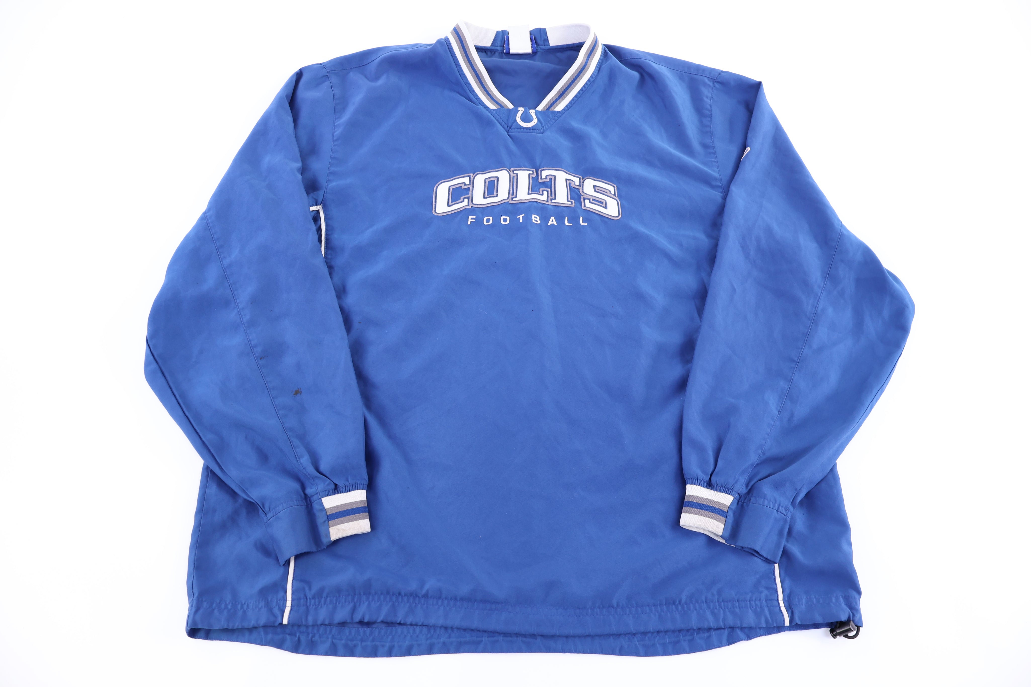 Vintage Reebok Indianapolis Colts Football Pullover Windbreaker - Jacket - Thrifted Threads
