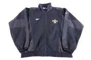 Vintage Reebok New Orleans Saints Full Zip Windbreaker Jacket - Jacket - Thrifted Threads