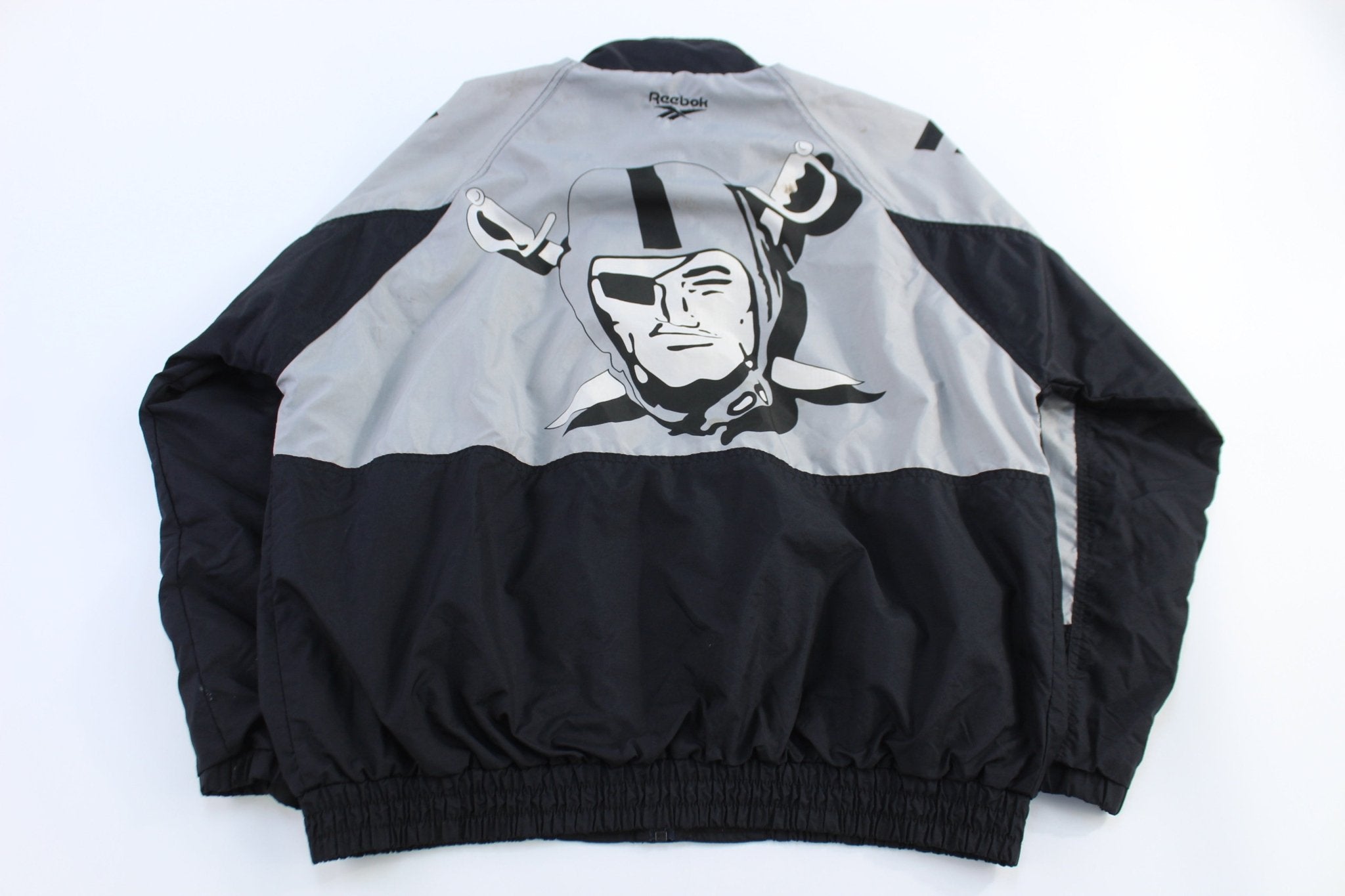 Vintage Reebok Oakland Raiders Full Zip Jacket - Jacket - Thrifted Threads