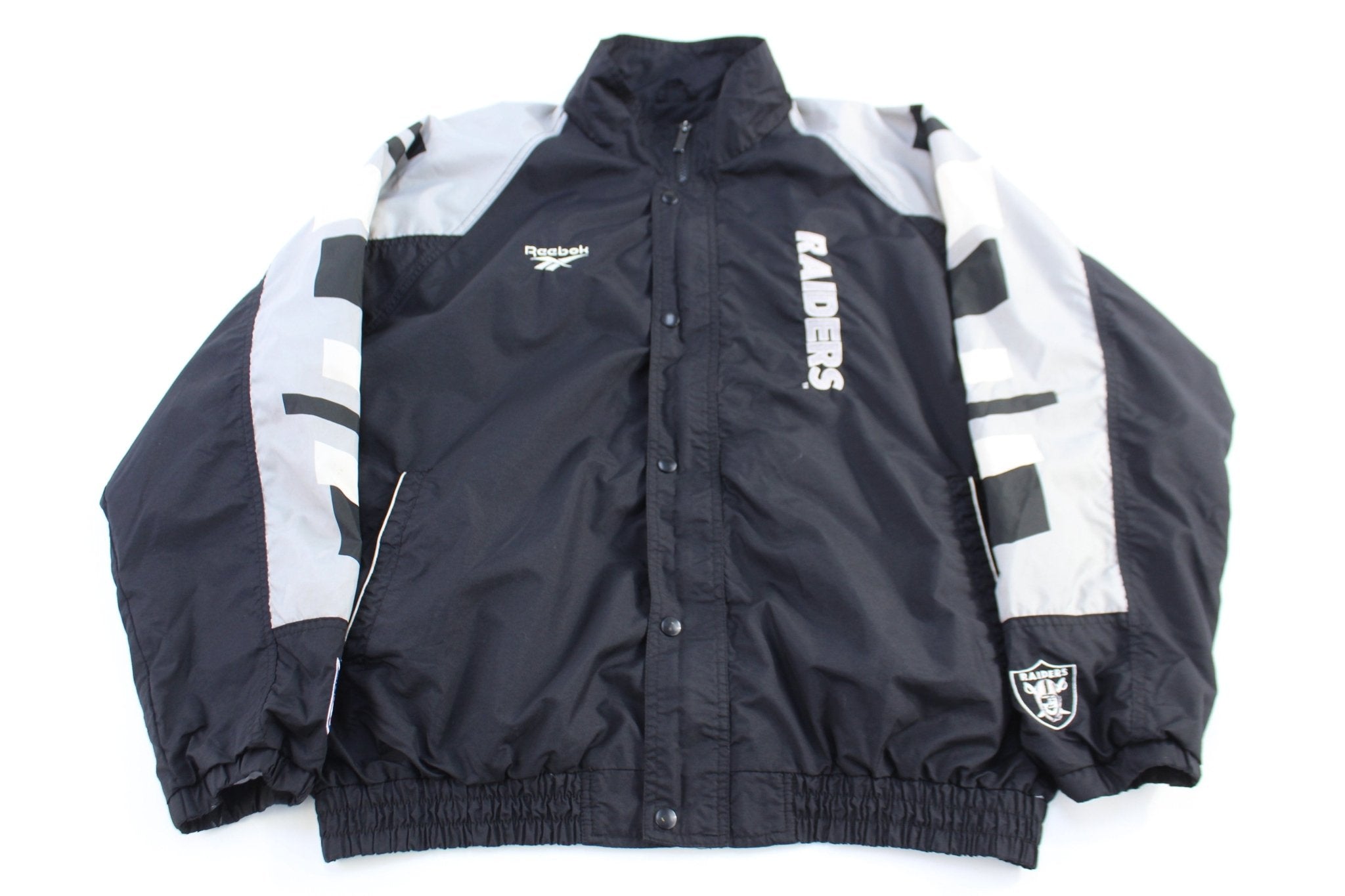 Vintage Reebok Oakland Raiders Full Zip Jacket - Jacket - Thrifted Threads