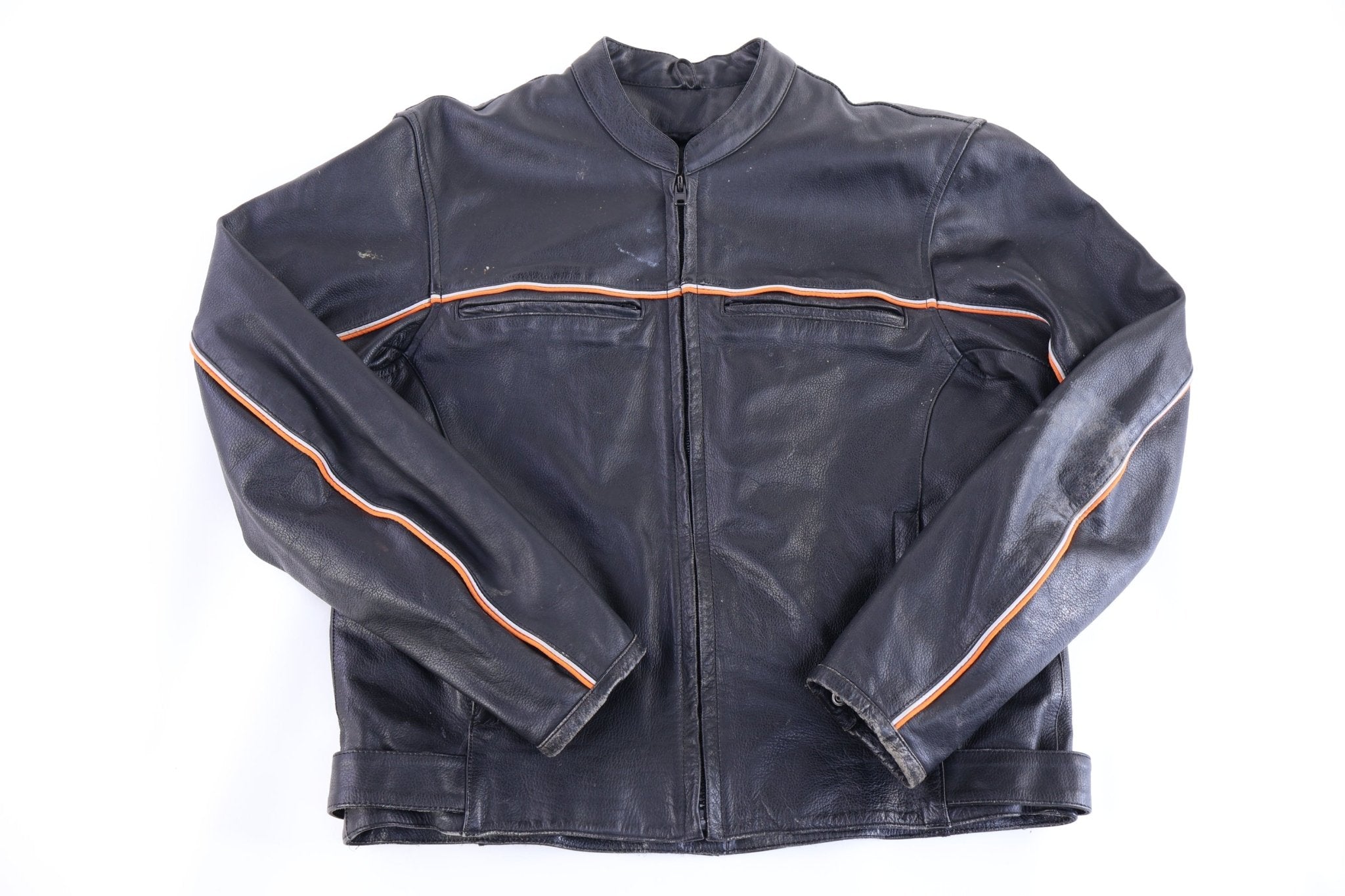Vintage River Road Black Full Zip Leather Jacket - Jacket - Thrifted Threads