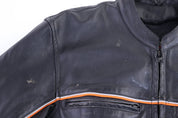 Vintage River Road Black Full Zip Leather Jacket - Jacket - Thrifted Threads