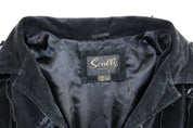 Vintage Scully Black Fringed Suede Jacket - ThriftedThreads.com