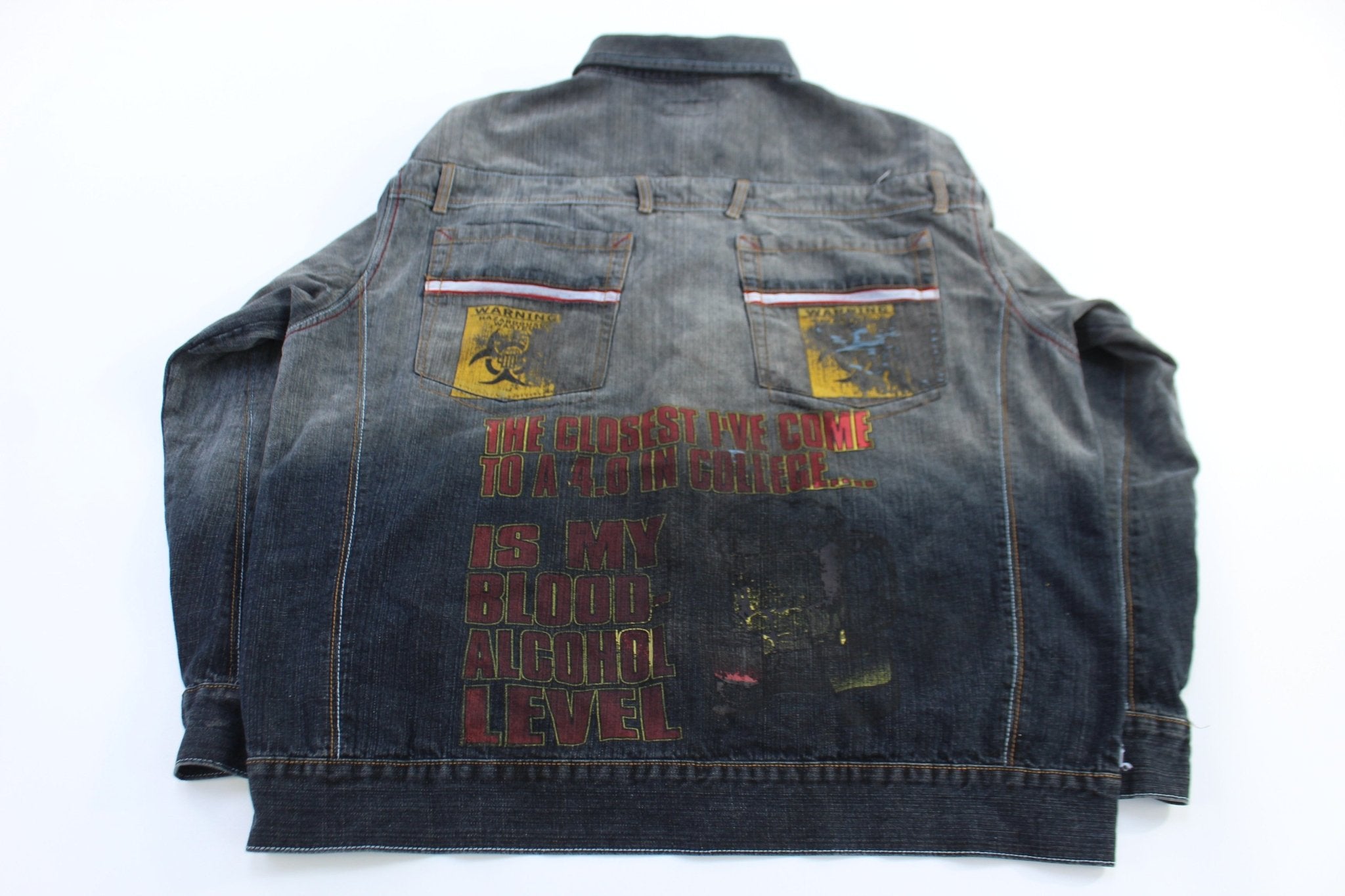 Vintage Sean John Dark Washed Denim Jacket - ThriftedThreads.com