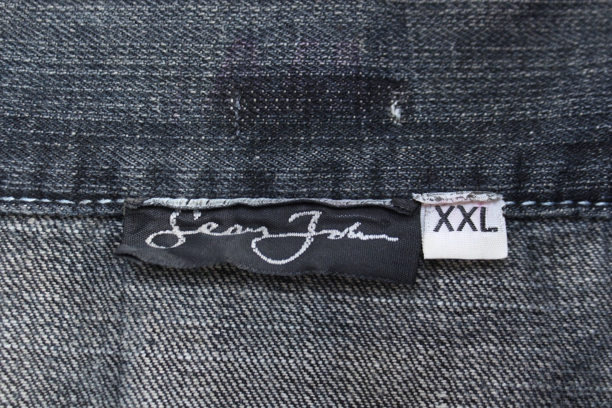 Vintage Sean John Dark Washed Denim Jacket - ThriftedThreads.com