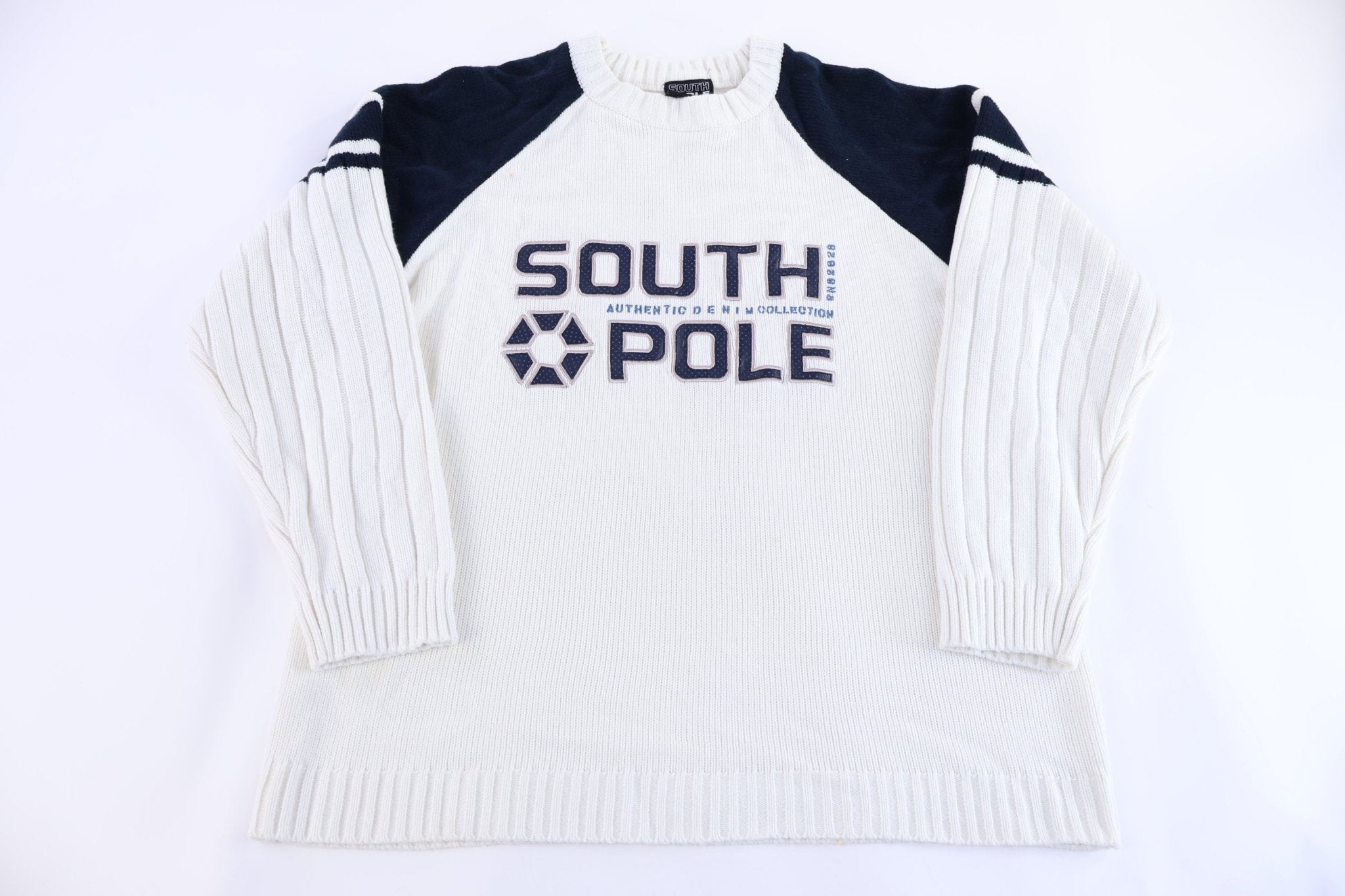 Vintage Southpole Black & White Knit Sweater - Sweater - Thrifted Threads