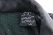 Vintage St. John Bay Leather Bomber Jacket - ThriftedThreads.com