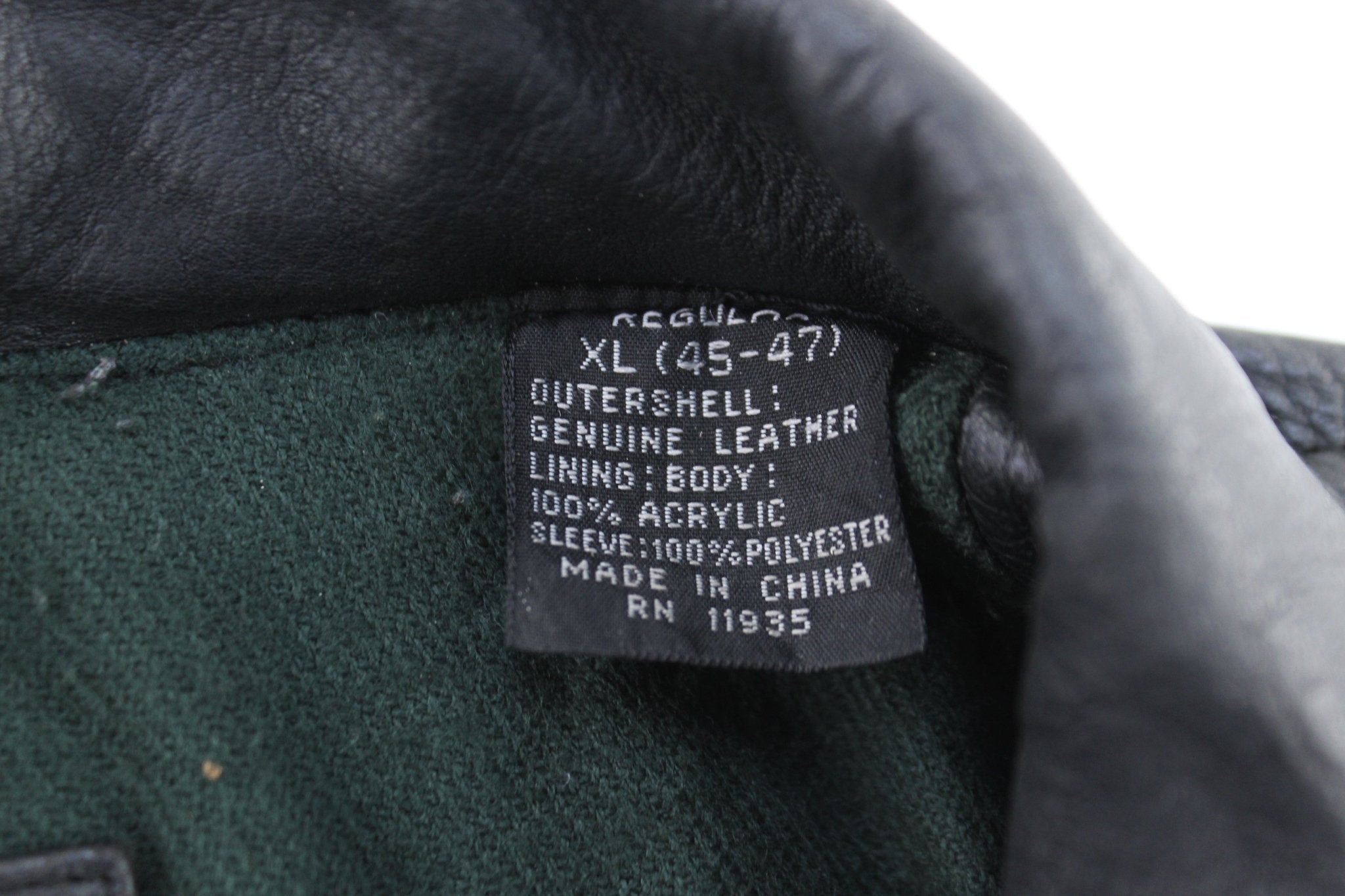 Vintage St. John Bay Leather Bomber Jacket - ThriftedThreads.com