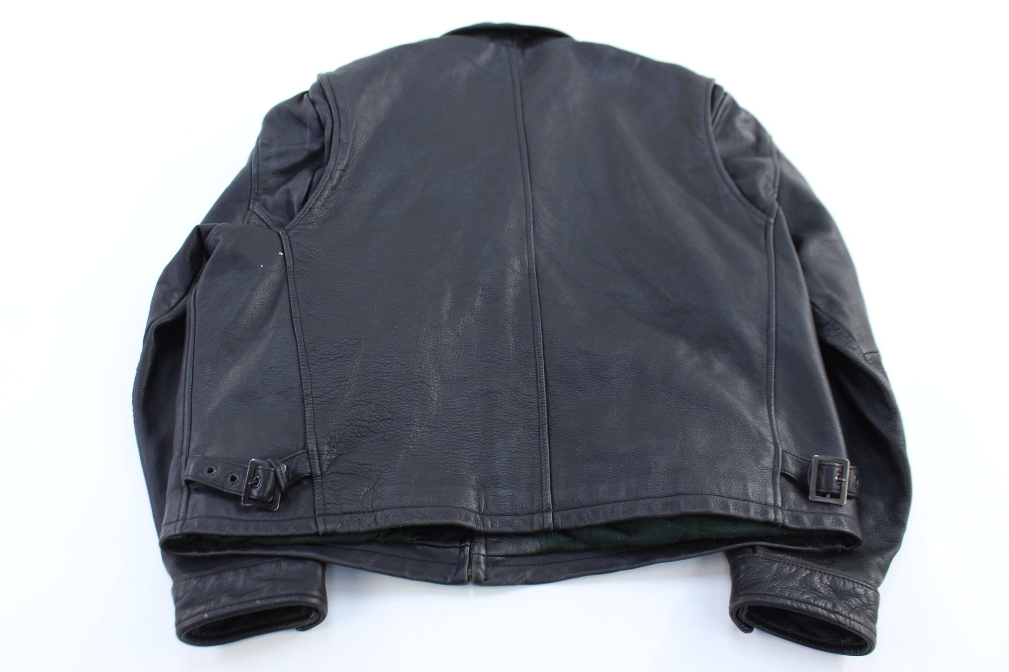Vintage St. John Bay Leather Bomber Jacket - ThriftedThreads.com