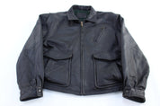 Vintage St. John Bay Leather Bomber Jacket - Jacket - Thrifted Threads