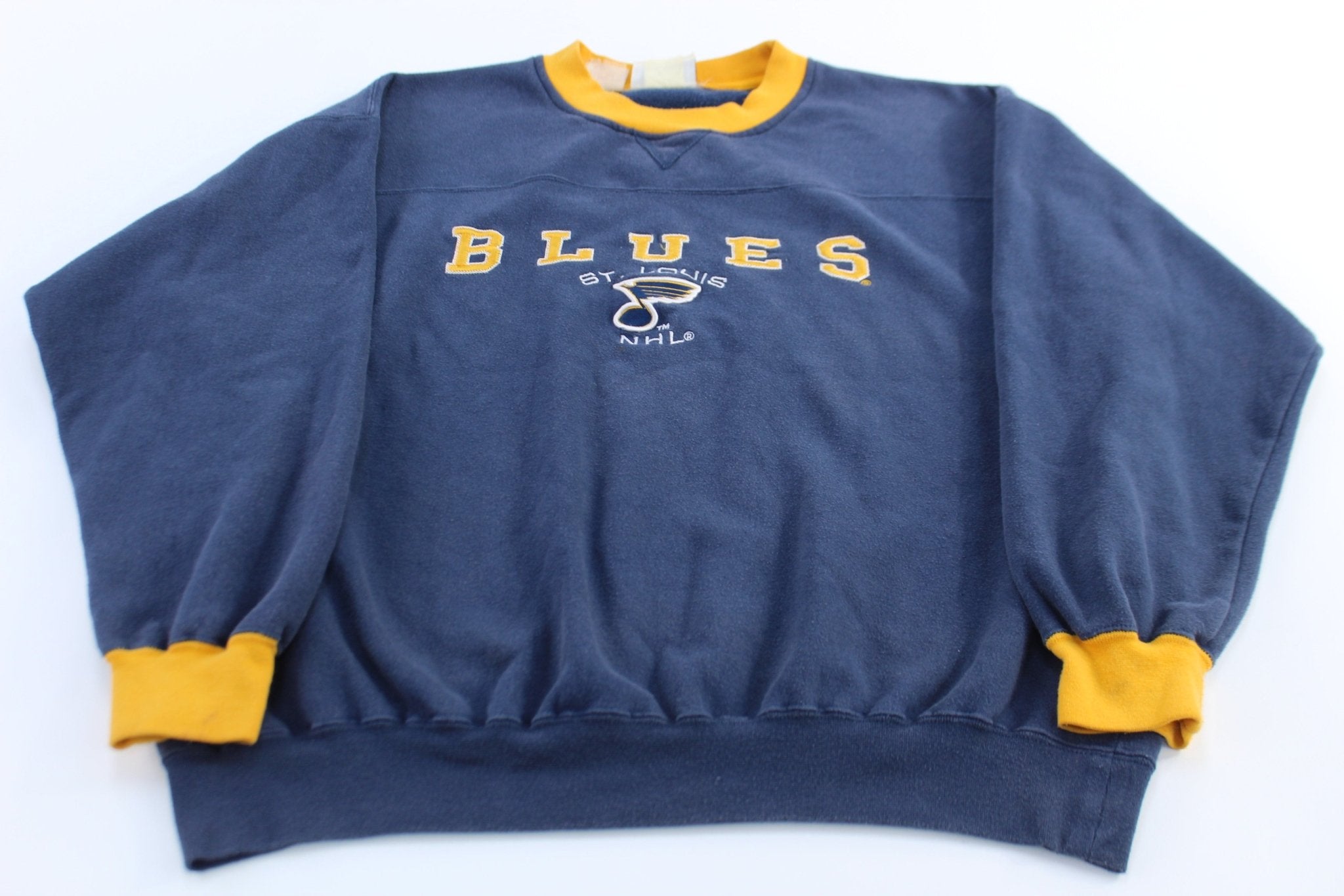 Vintage St. Louis Blues Hockey Embroidered Lee Sport Sweatshirt - ThriftedThreads.com