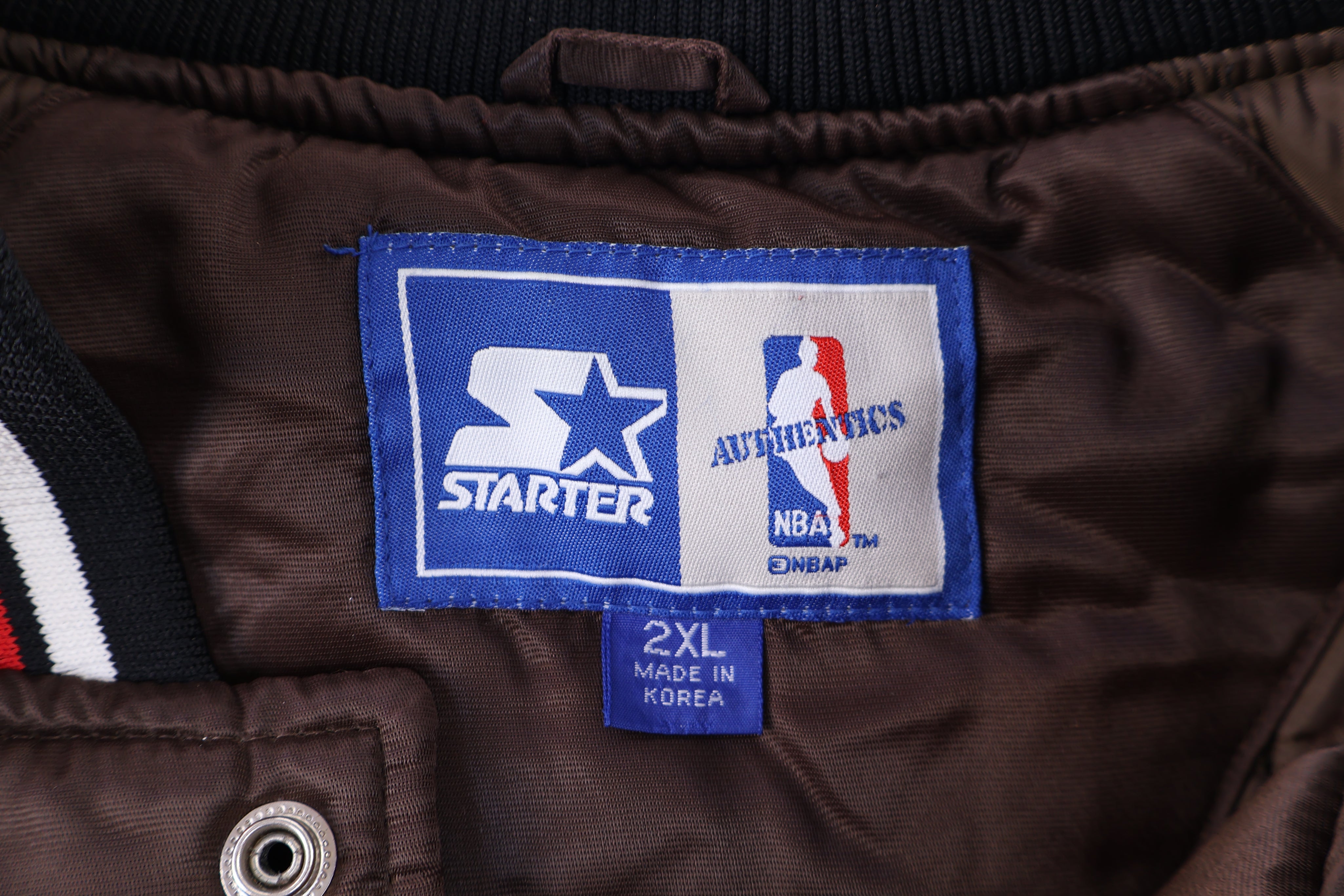 Vintage Starter Chicago Bulls Basketball Bomber Jacket - Jacket - Thrifted Threads