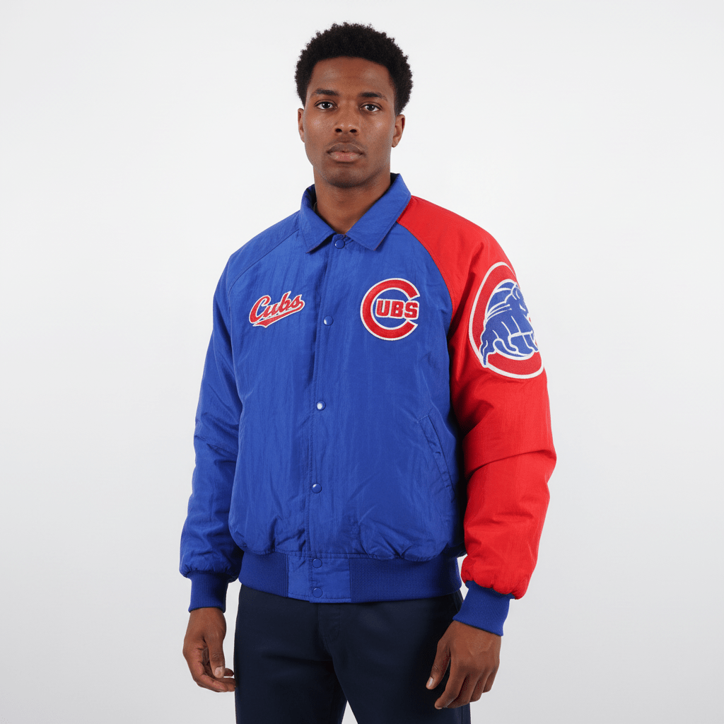 Vintage Starter Chicago Cubs Baseball Full Snap Jacket - Jacket - Thrifted Threads