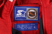 Vintage Starter Detroit Red Wings Half Zip Puffer Jacket - Jacket - Thrifted Threads