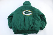 Vintage Starter Green Bay Packers Football Full Zip Jacket - jacket - Thrifted Threads