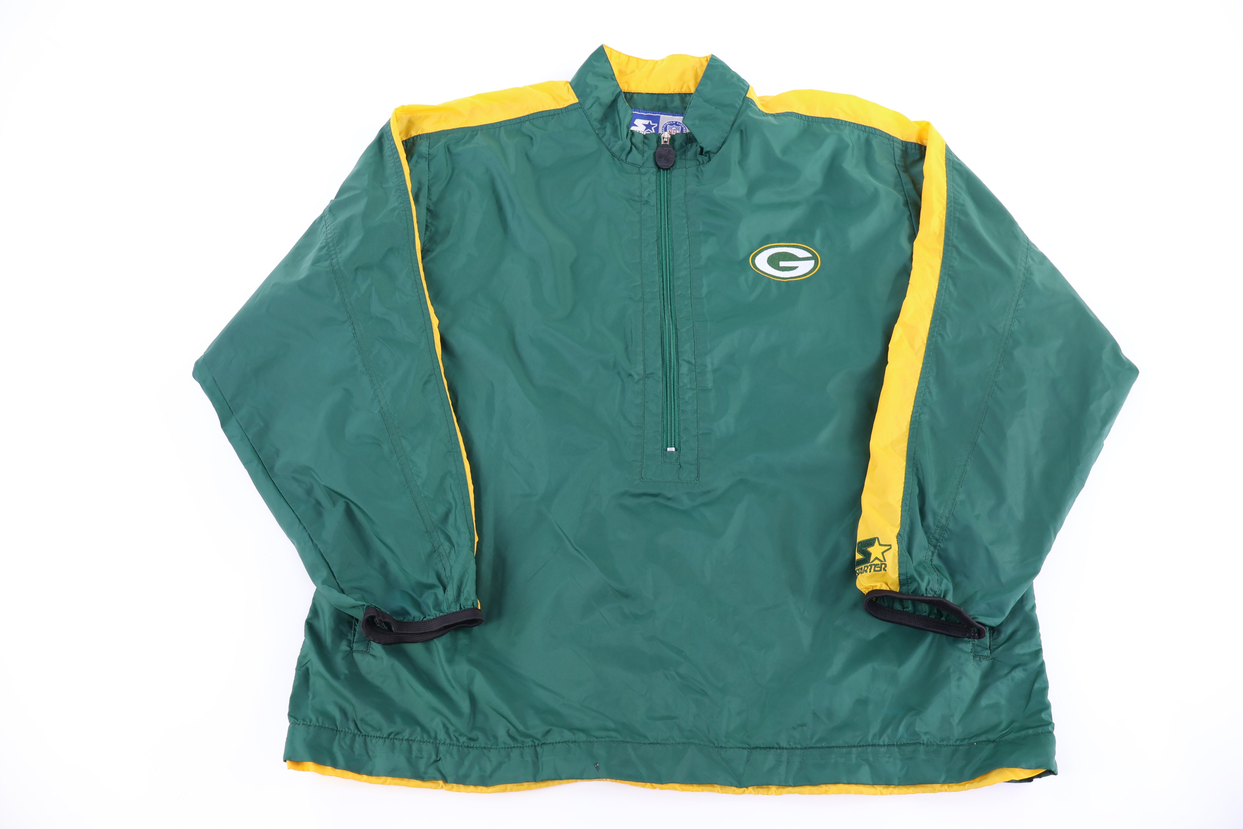 Vintage Starter Green Bay Packers Football Half Zip Windbreaker - Jacket - Thrifted Threads