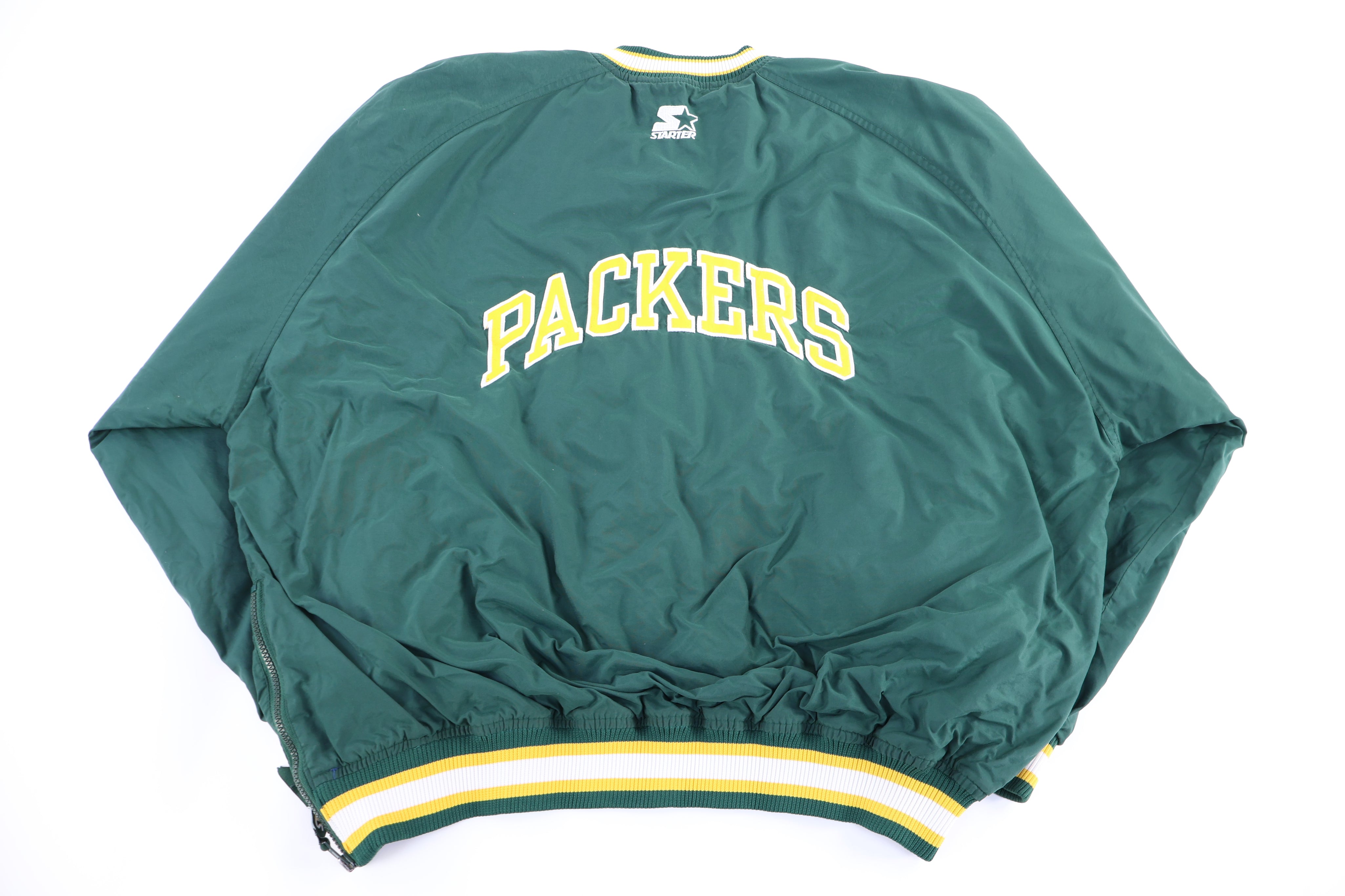 Vintage Starter Green Bay Packers Football Pullover Windbreaker - Jacket - Thrifted Threads