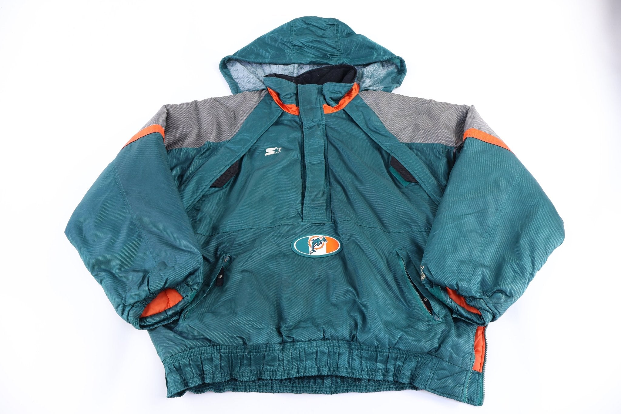 Vintage Starter Miami Dolphins Puffer Jacket - Jacket - Thrifted Threads