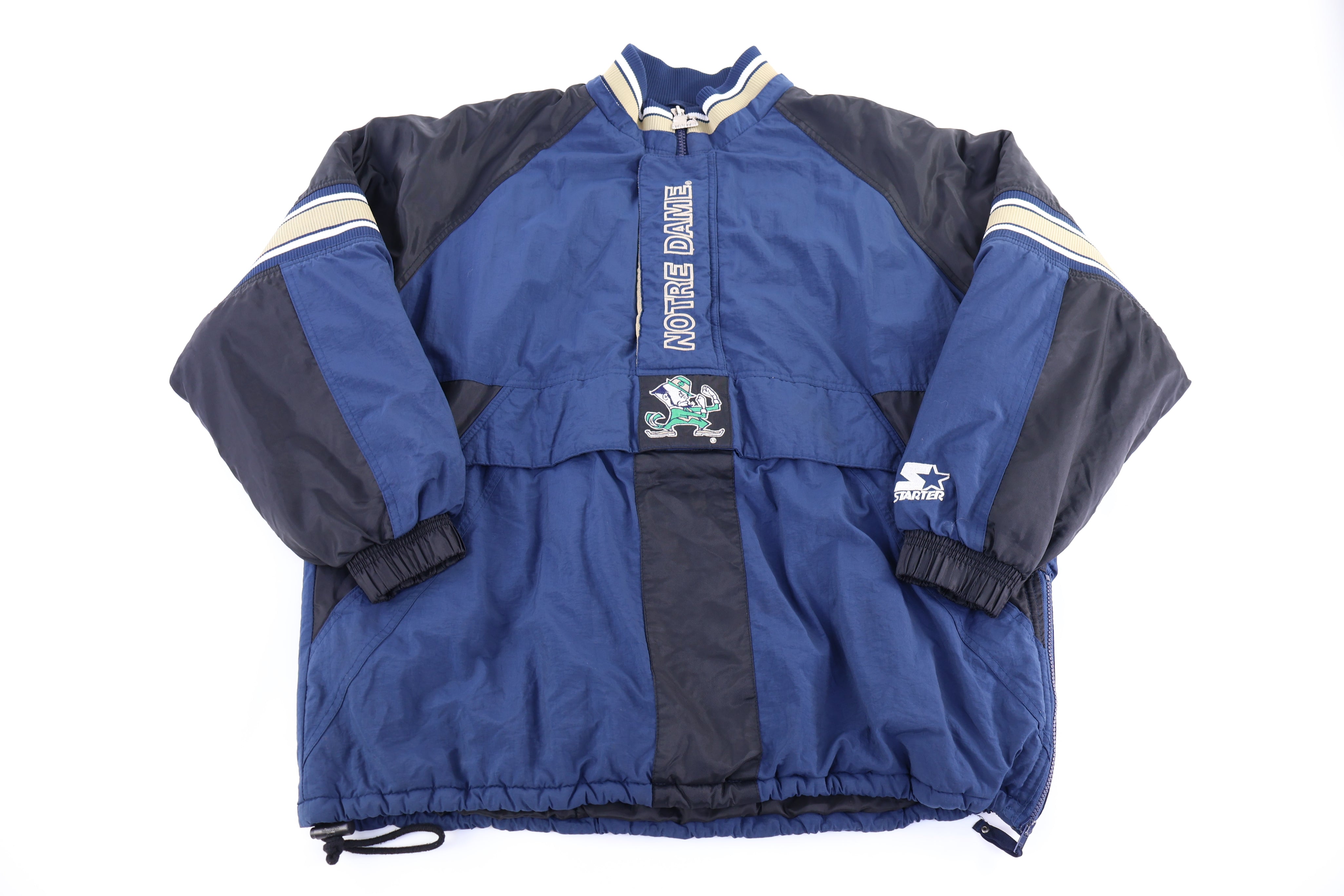 Vintage Starter University of Notre Dame Half Zip Jacket - Jacket - Thrifted Threads