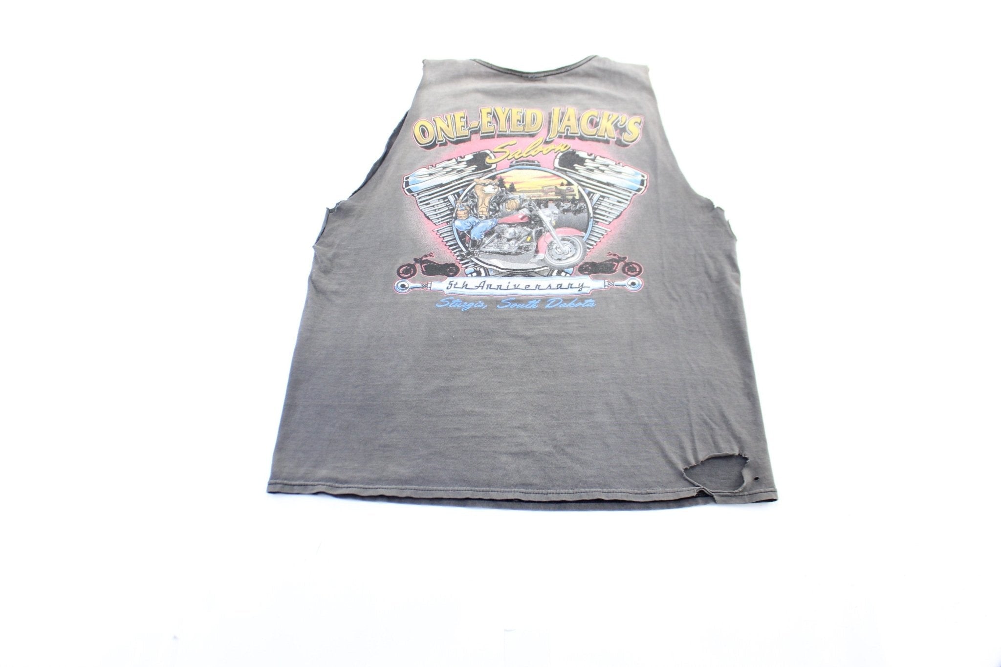 Vintage Sturgis South Dakota One Eyed Jack's Graphic Tank Top - Jerseys/Tanks - Thrifted Threads