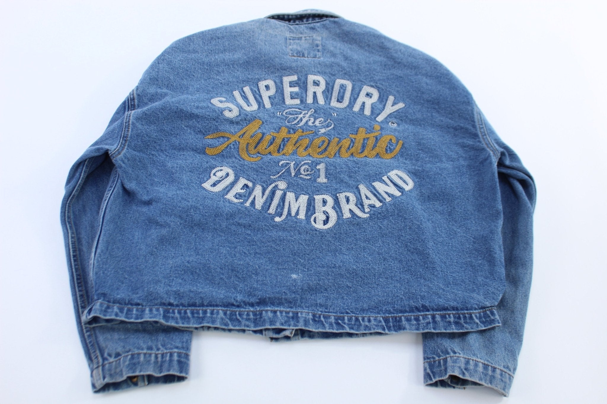 Vintage Super Dry Denim Trucker Jacket - Jacket - Thrifted Threads