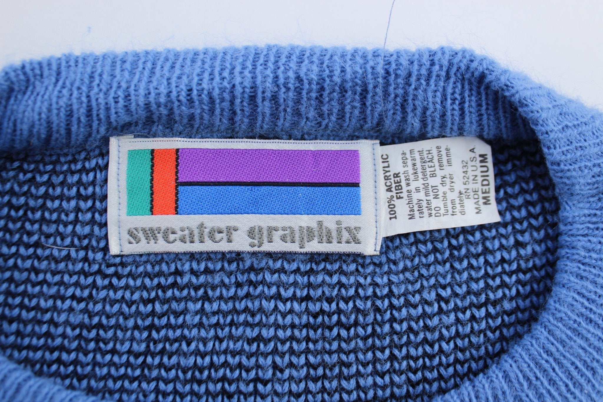 Vintage Sweater Graphix Patterned Sweater - Sweater - Thrifted Threads