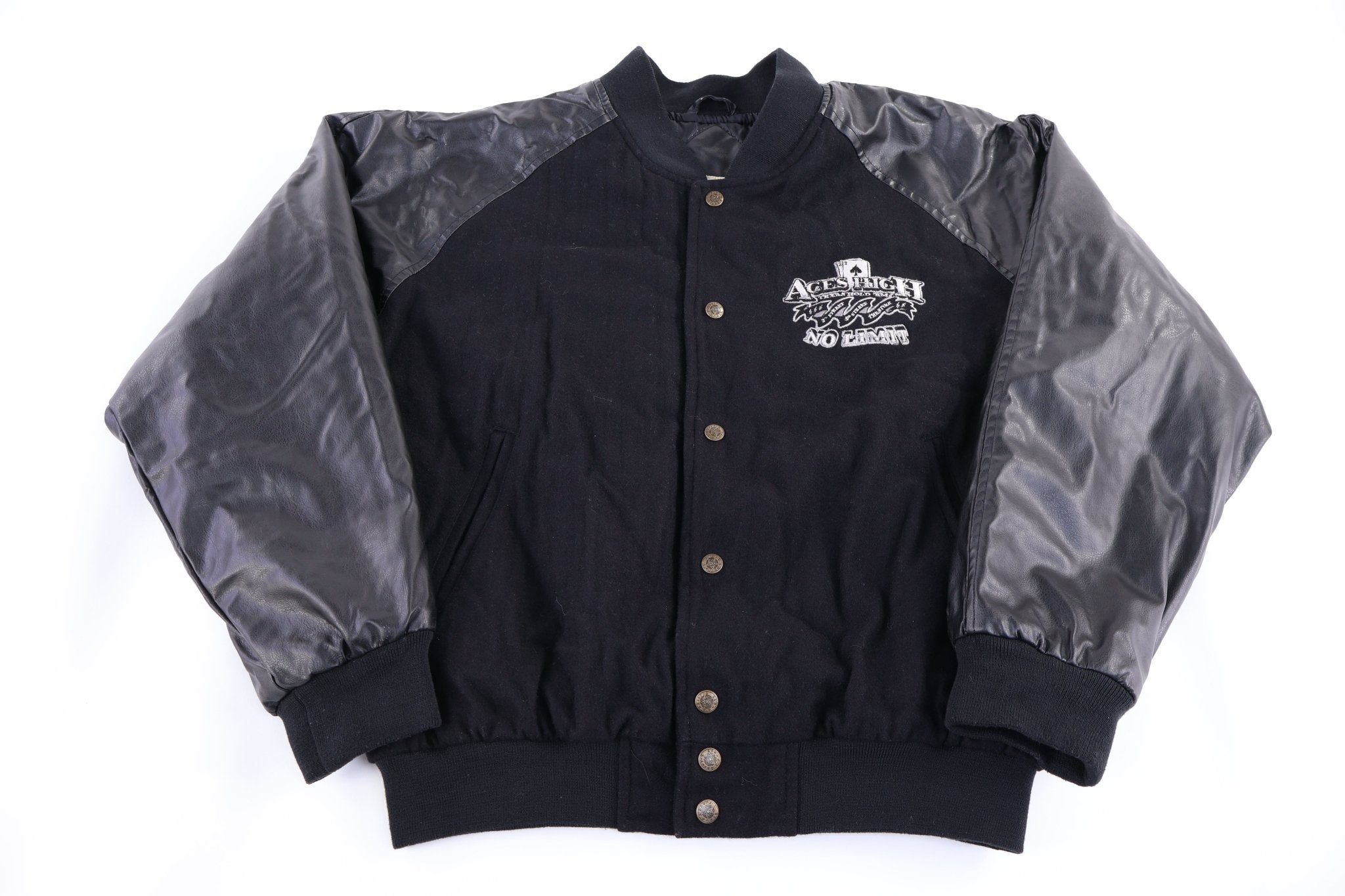 Vintage Texas Hold 'Em No Limit Bomber Jacket - Jacket - Thrifted Threads
