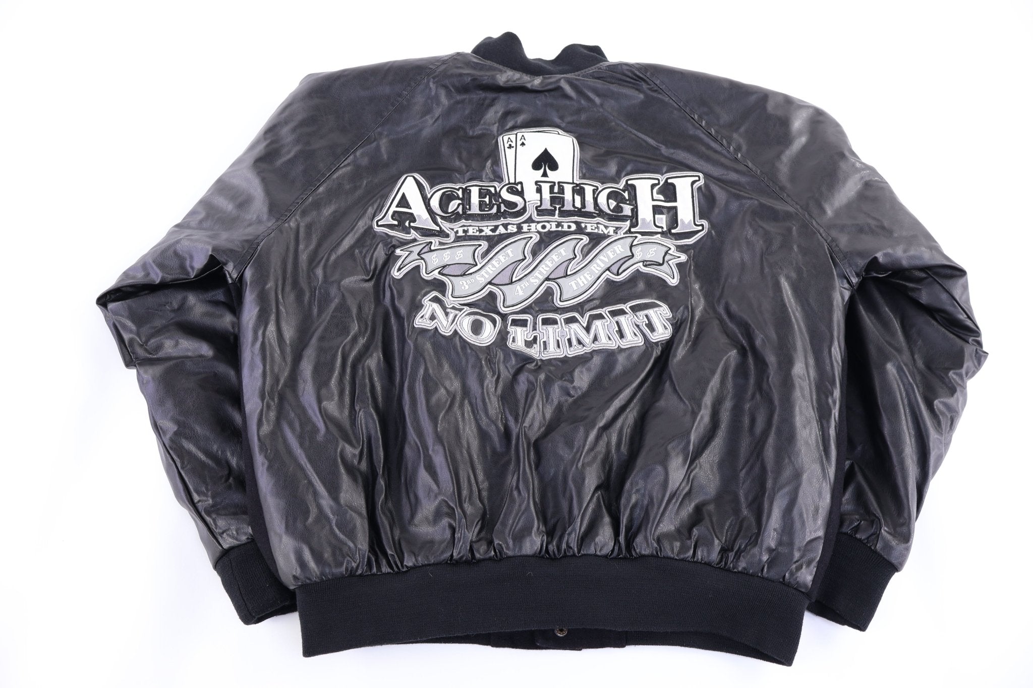 Vintage Texas Hold 'Em No Limit Bomber Jacket - Jacket - Thrifted Threads