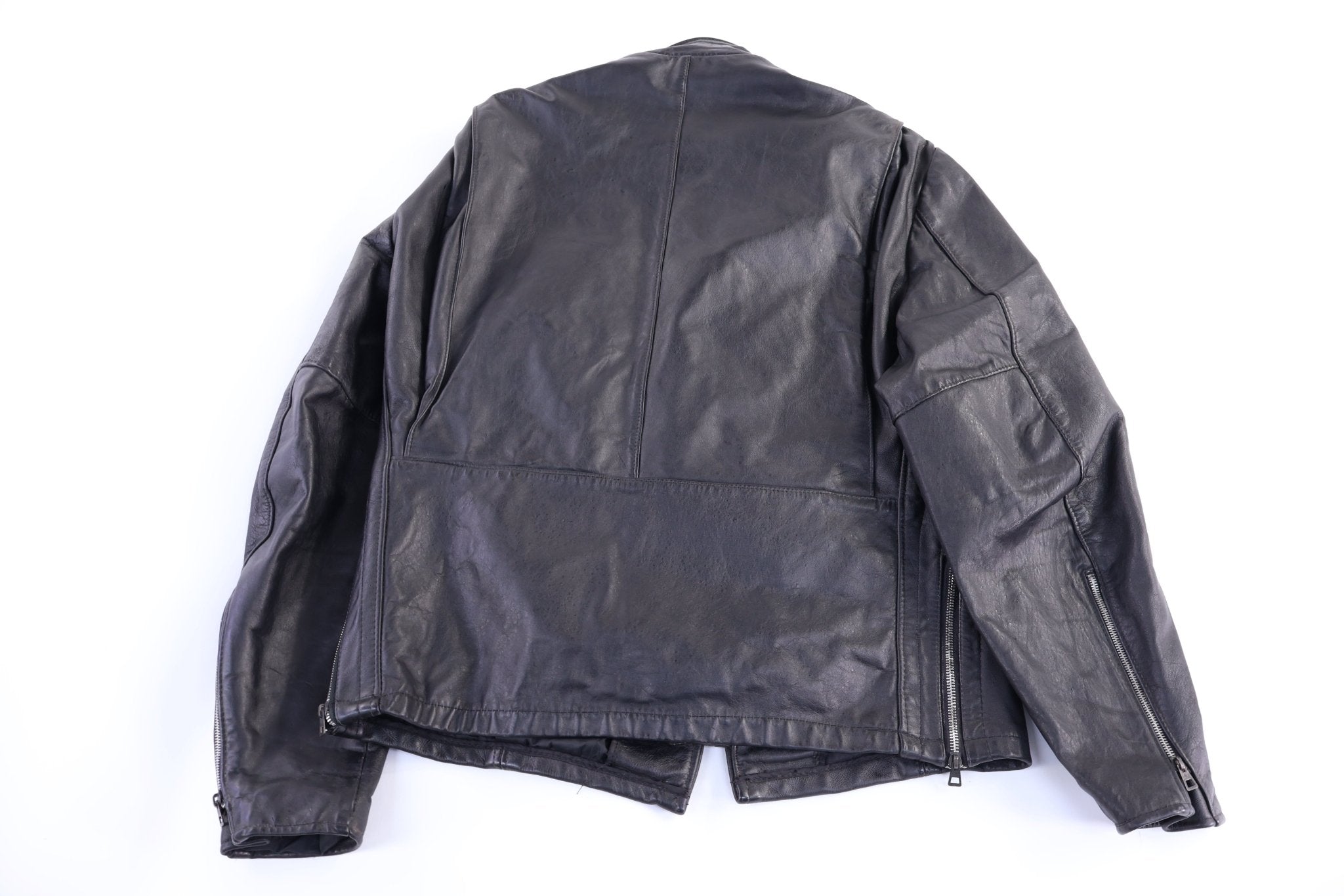 Vintage The Leather Shop Black Leather Jacket - Jacket - Thrifted Threads