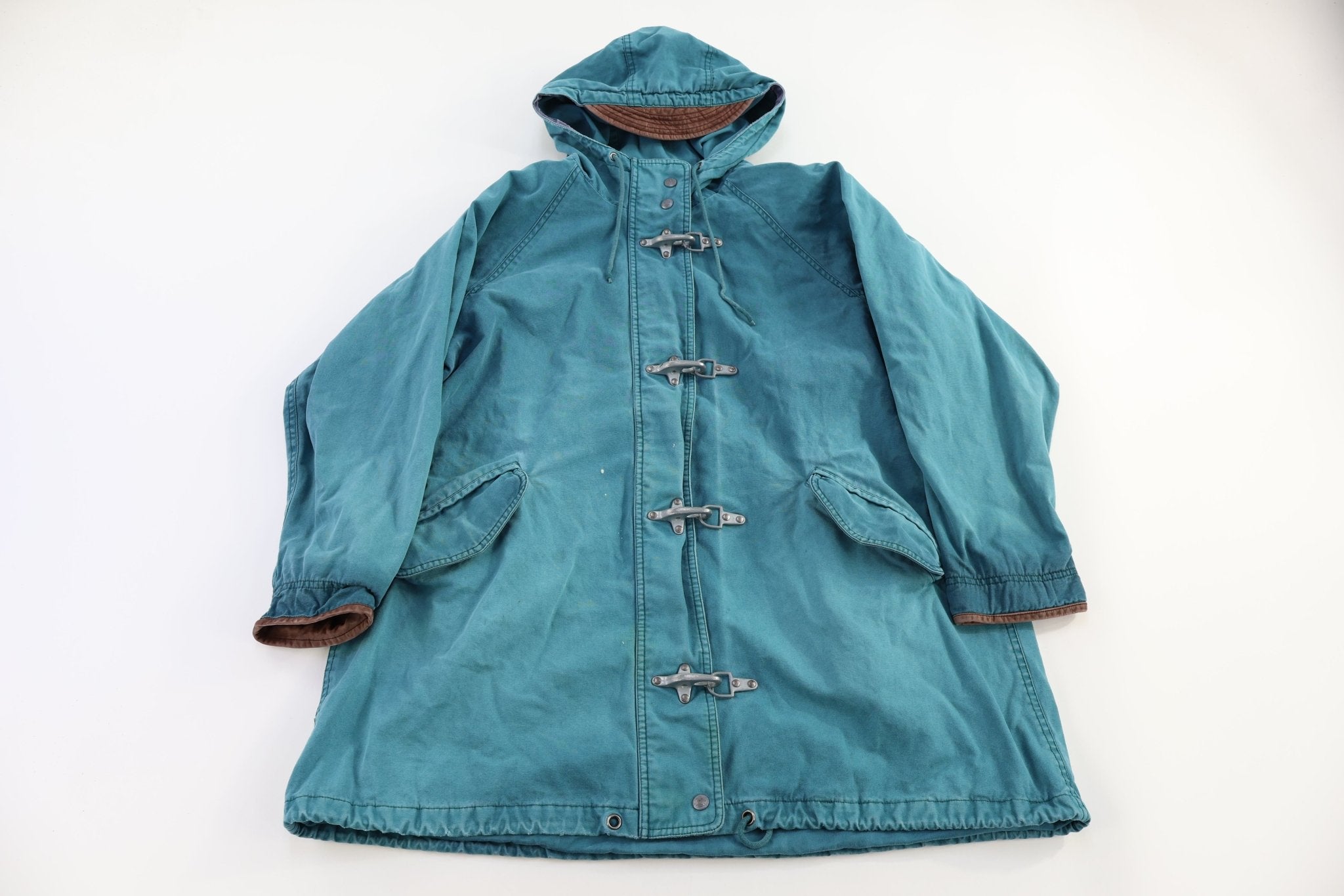 Vintage Timberland Green Buckled Hooded Jacket - Jacket - Thrifted Threads