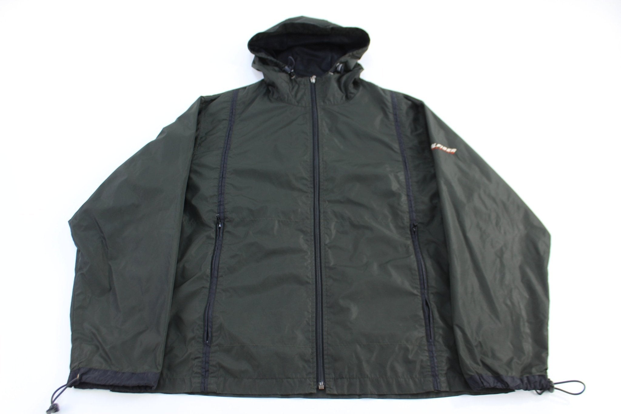 Vintage Tommy Hilfiger Athletics Green Full Zip Windbreaker - Jacket - Thrifted Threads