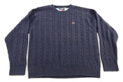 Vintage Tommy Hilfiger Blue Knit Sweater - Sweater - Thrifted Threads