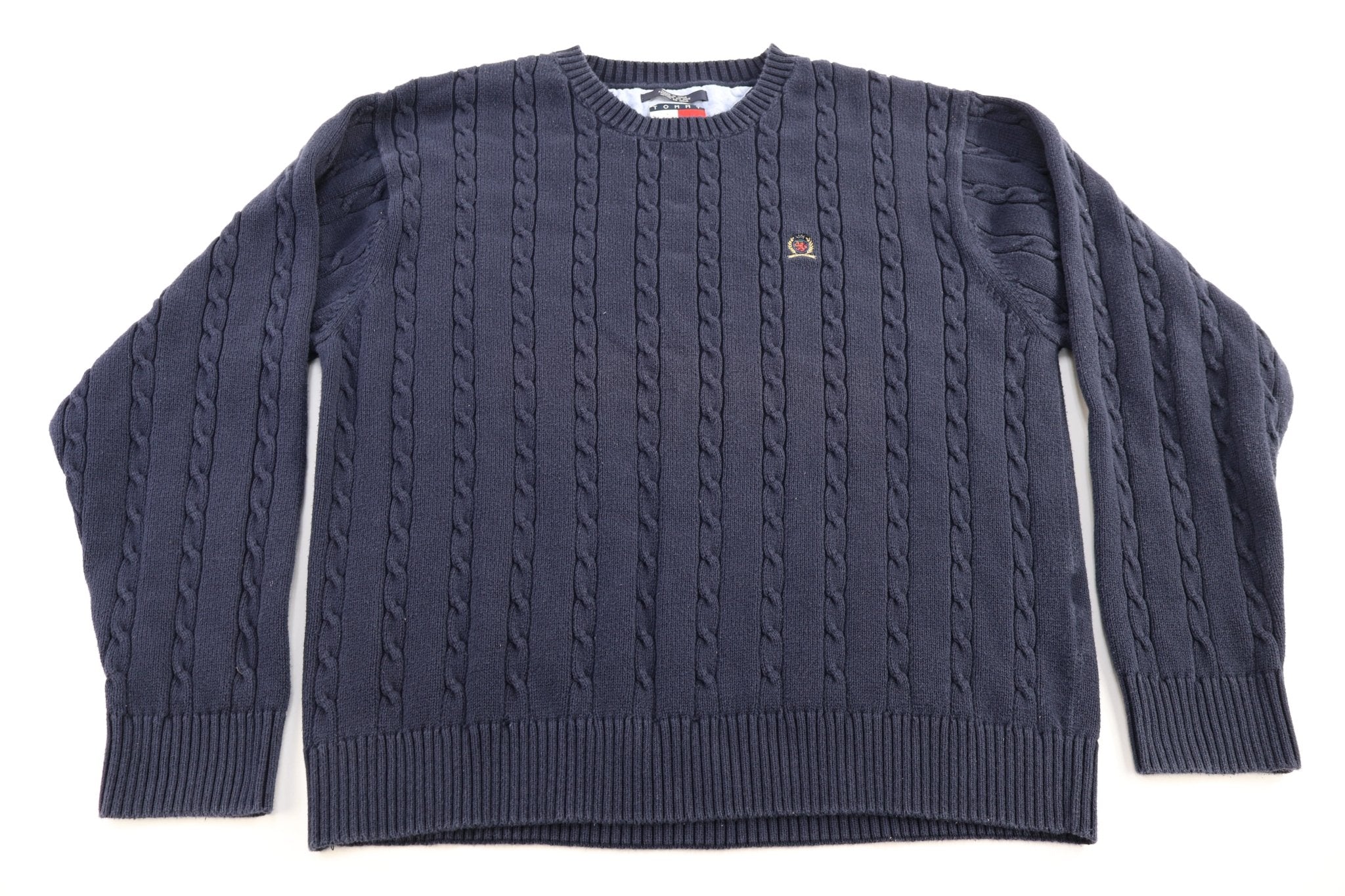 Vintage Tommy Hilfiger Blue Knit Sweater - Sweater - Thrifted Threads