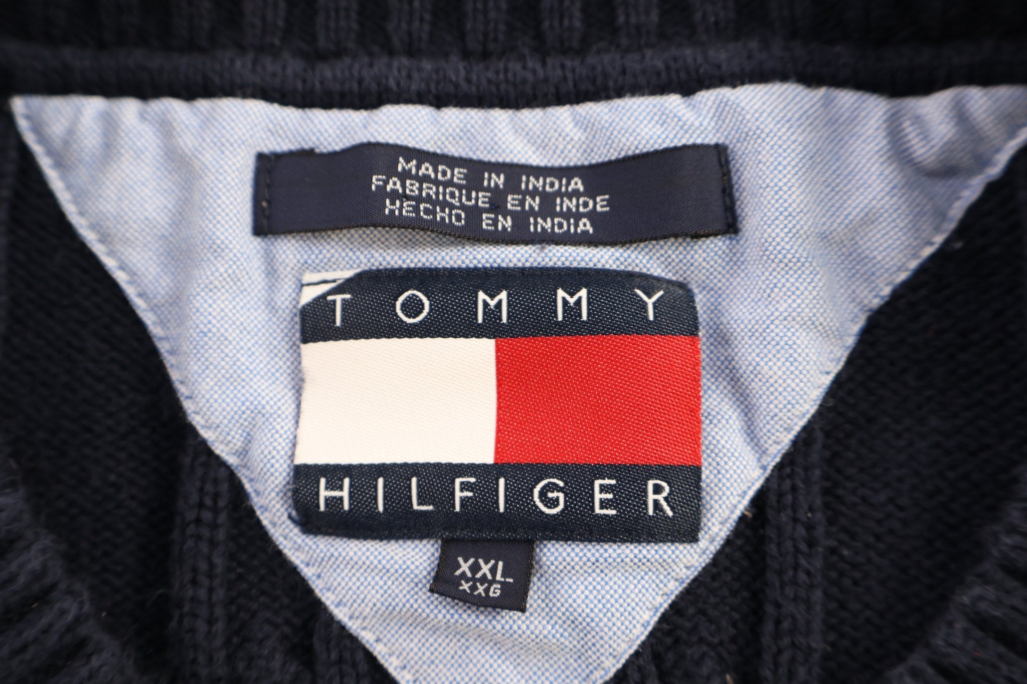Vintage Tommy Hilfiger Blue Knit Sweater - Sweater - Thrifted Threads