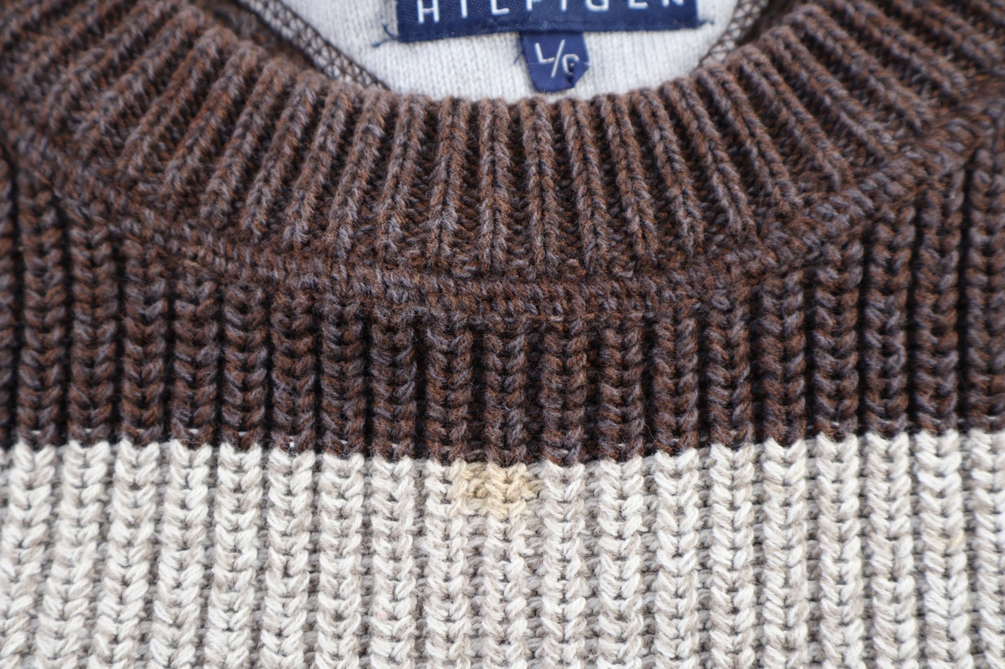 Vintage Tommy Hilfiger Brown Knit Sweater - Sweater - Thrifted Threads
