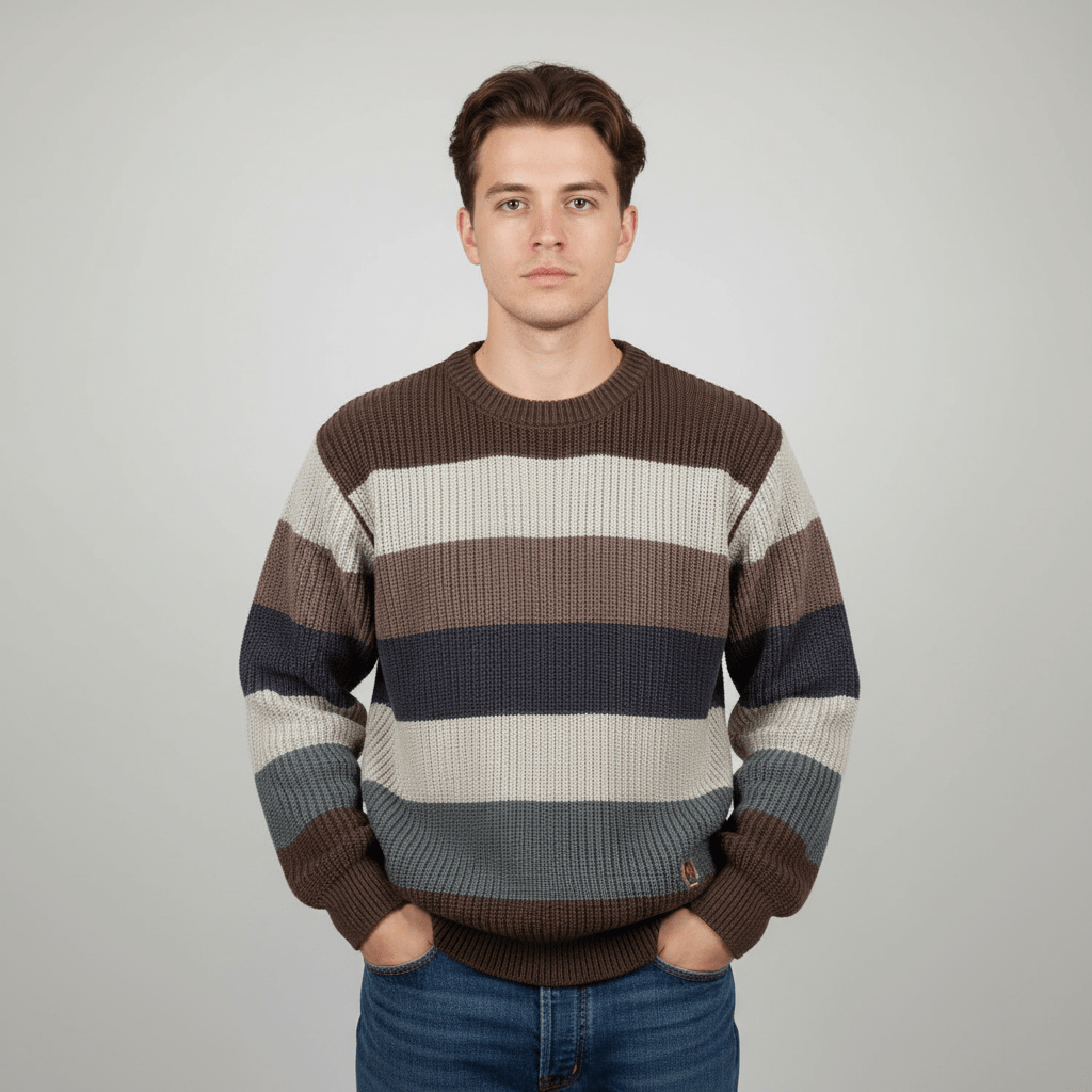 Vintage Tommy Hilfiger Brown Knit Sweater - Sweater - Thrifted Threads