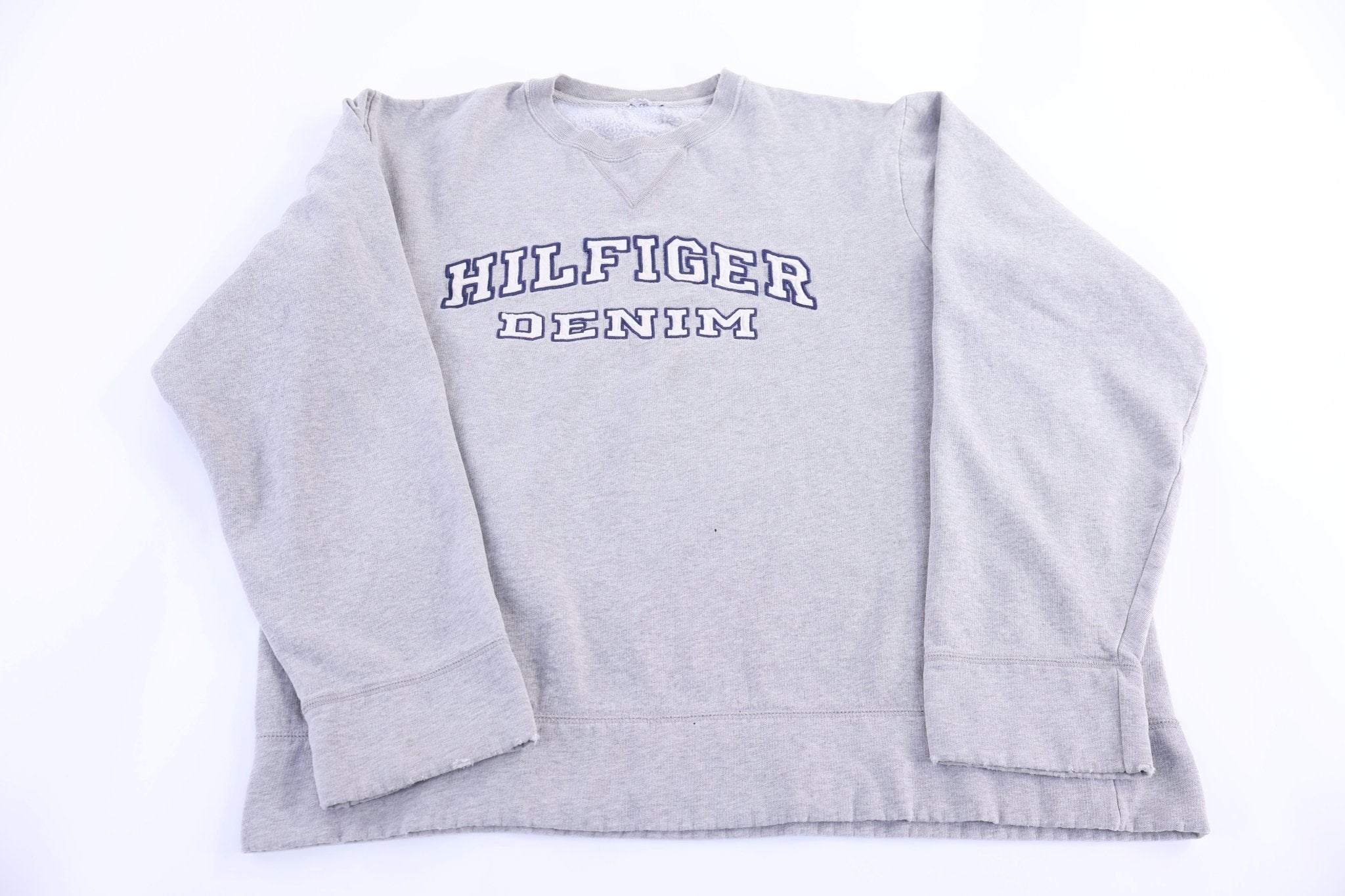 Vintage Tommy Hilfiger Denim Pullover Sweater - Sweater - Thrifted Threads