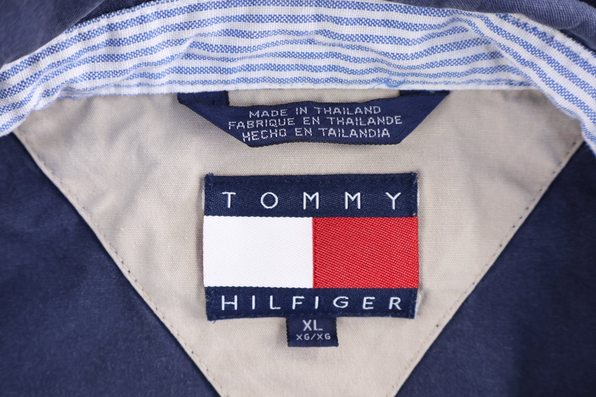 Vintage Tommy Hilfiger Embroidered Logo Full Zip Jacket - Jacket - Thrifted Threads