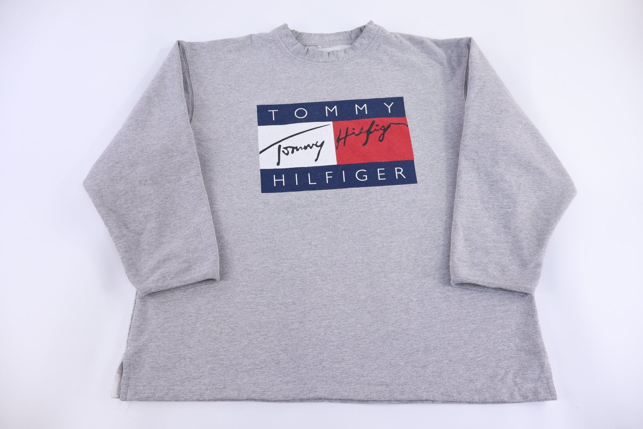 Vintage Tommy Hilfiger Grey Pullover - Sweater - Thrifted Threads