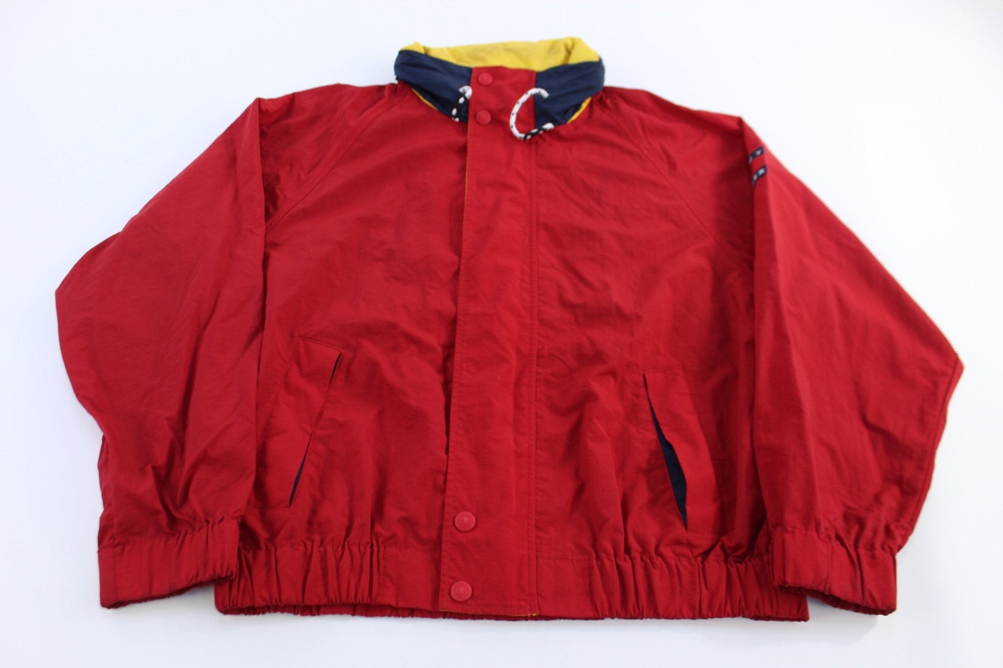 Vintage Tommy Hilfiger Red Full Zip Jacket - Jacket - Thrifted Threads
