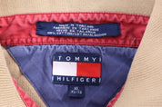 Vintage Tommy Hilfiger Tan Henley Sweater - Sweater - Thrifted Threads