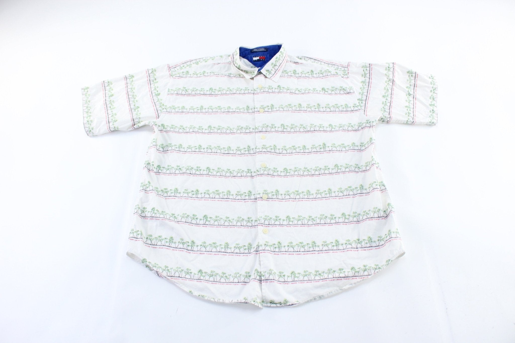 Vintage Tommy Jeans Palm Trees Button Down Shirt - ThriftedThreads.com