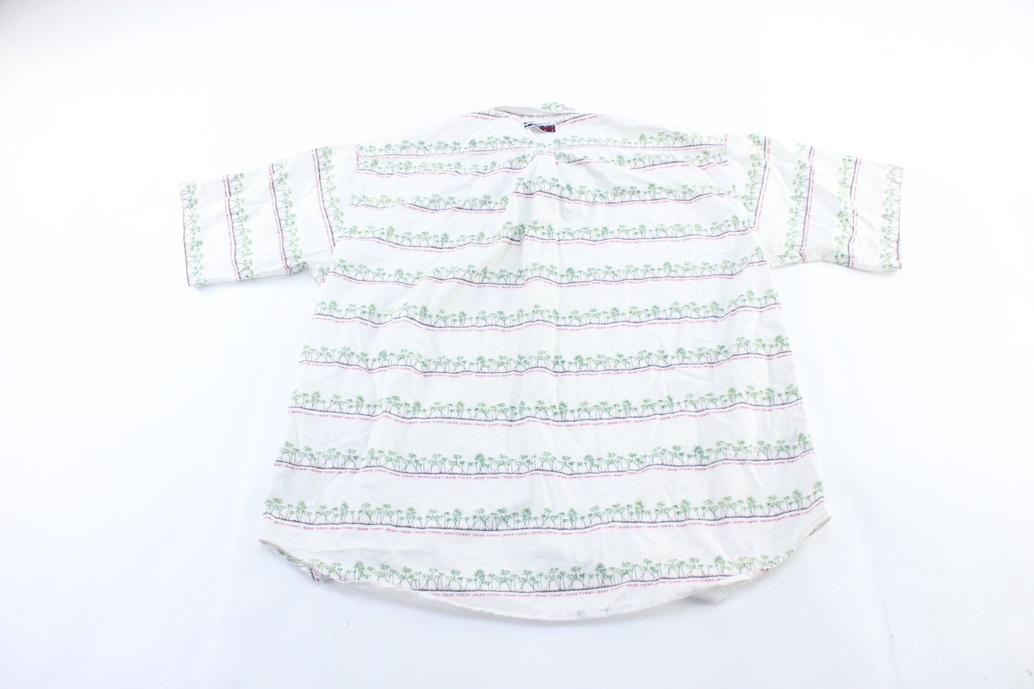 Vintage Tommy Jeans Palm Trees Button Down Shirt - ThriftedThreads.com