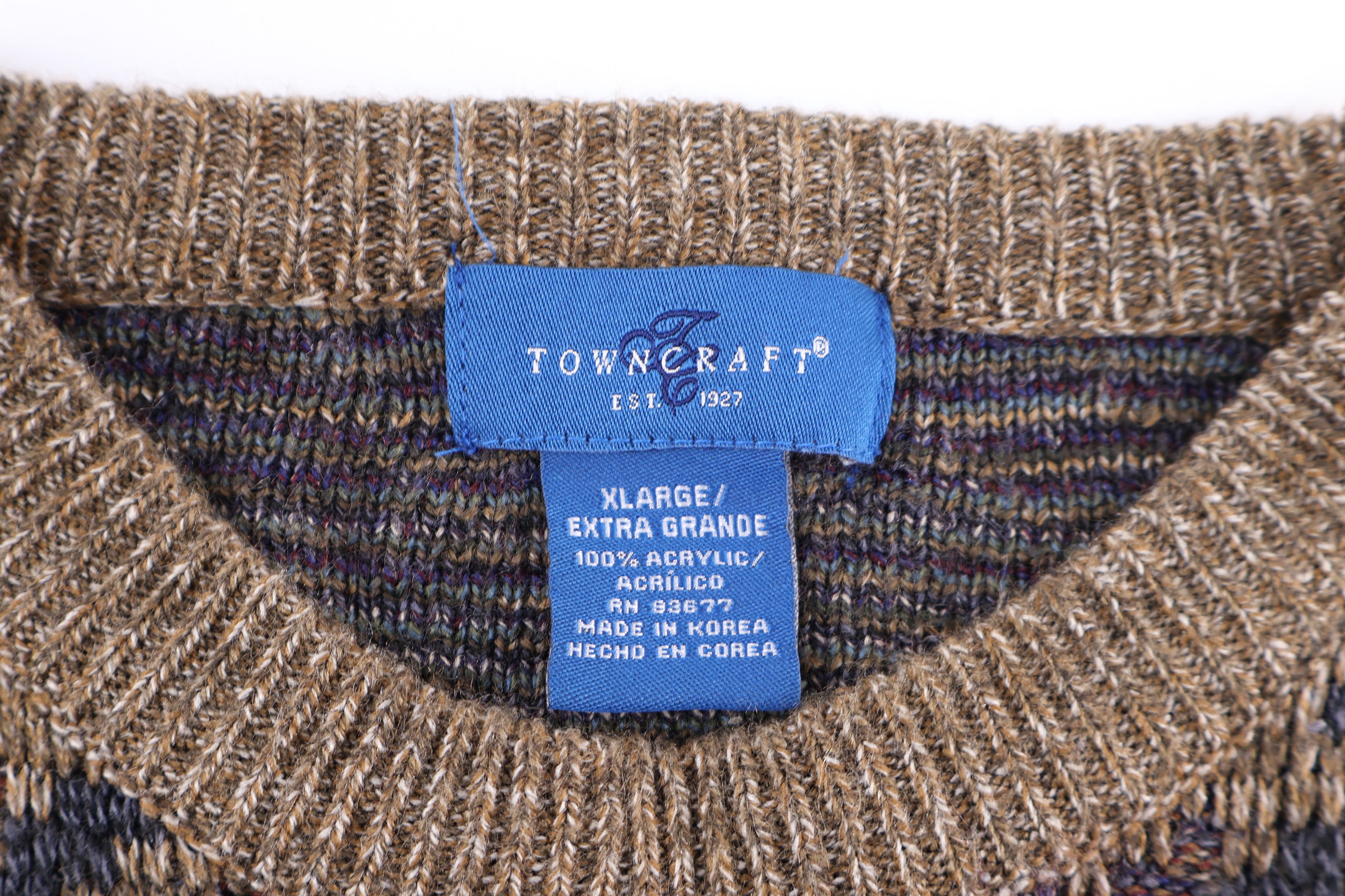 Vintage Towncraft Multipattern Knit Sweater - Sweater - Thrifted Threads