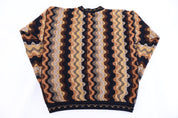 Vintage Tundra Multipattern Knit Sweater - Sweater - Thrifted Threads