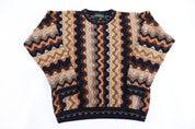 Vintage Tundra Multipattern Knit Sweater - Sweater - Thrifted Threads