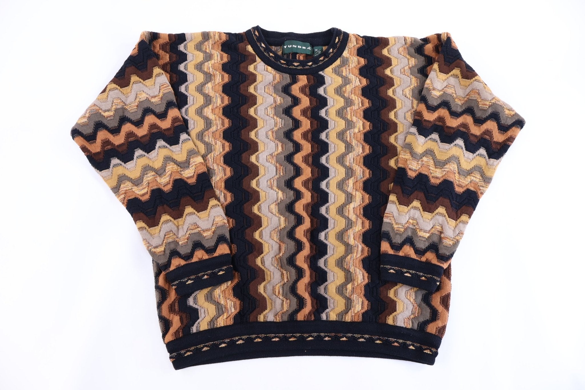 Vintage Tundra Multipattern Knit Sweater - Sweater - Thrifted Threads