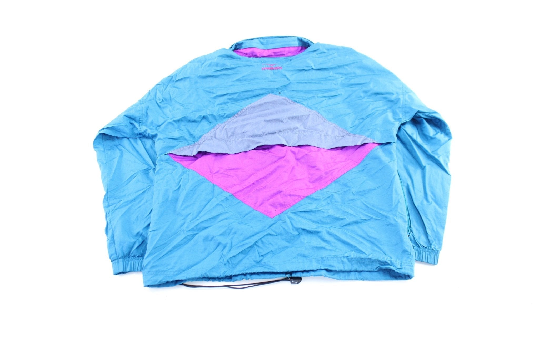 Vintage Umbro Embroidered Logo Blue & Purple Windbreaker Jacket - Jacket - Thrifted Threads