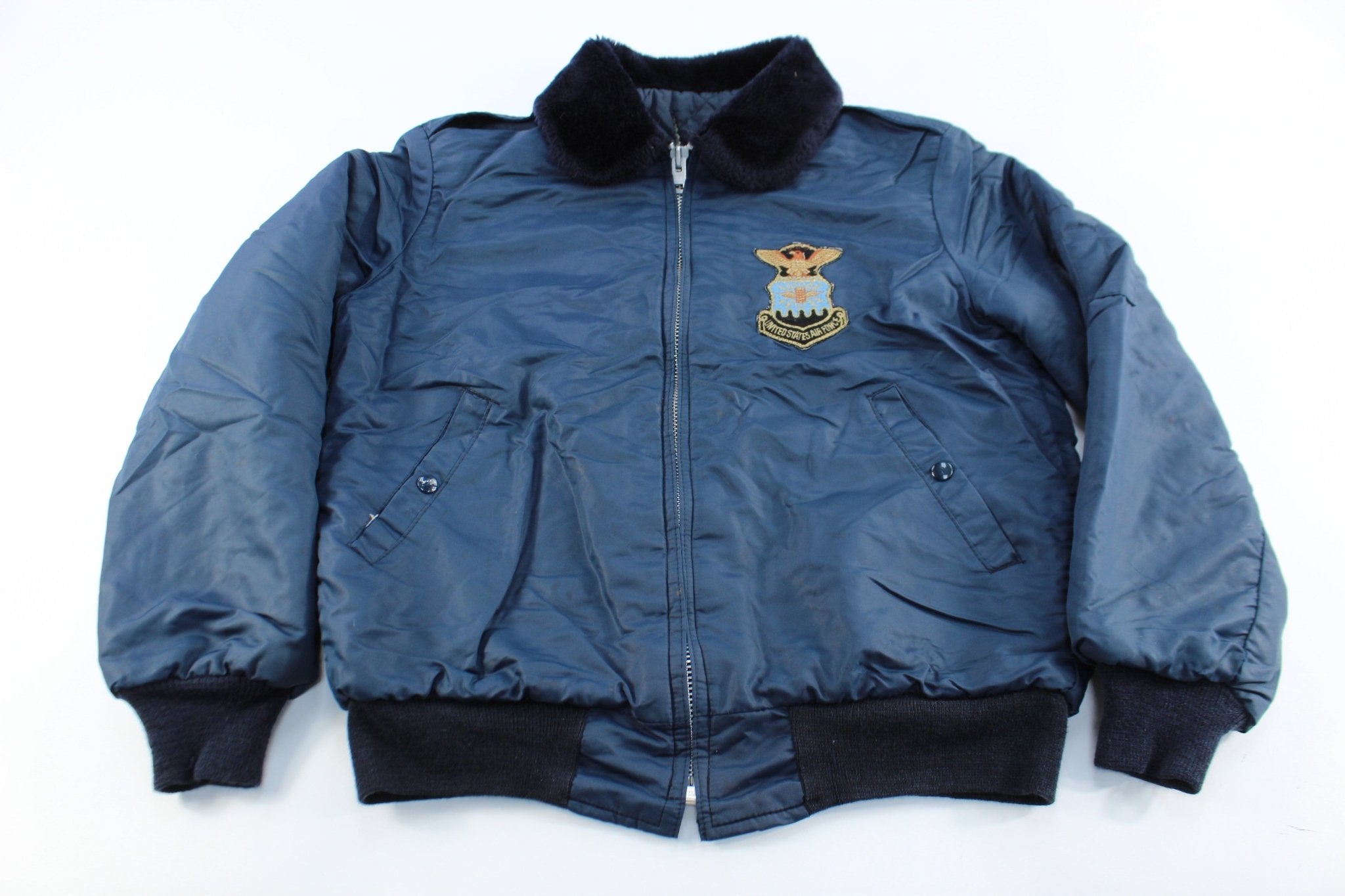 Vintage United State Air Forces Embroidered Zip Up Jacket - ThriftedThreads.com
