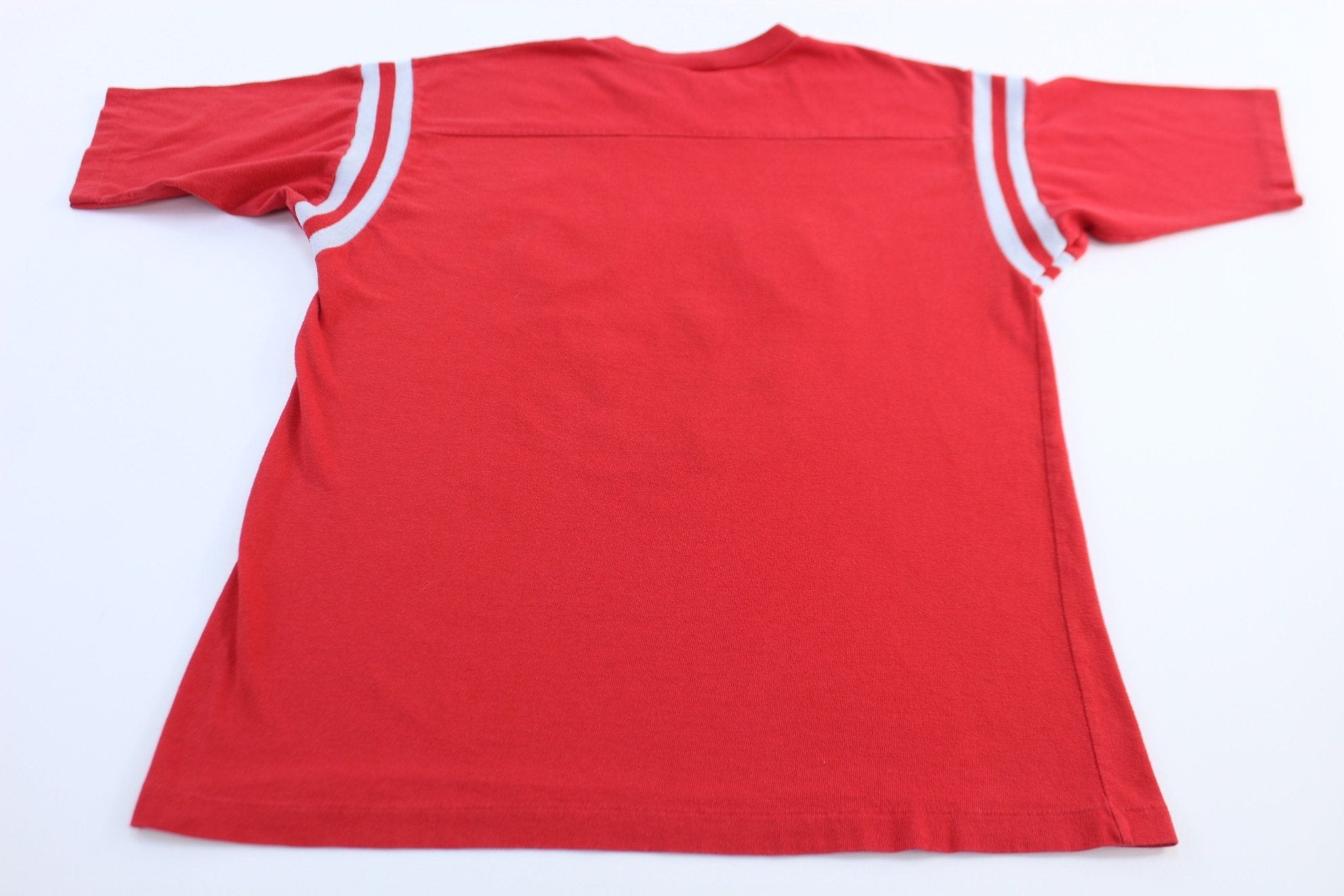Vintage University of Louisville Cardinals Striped T-Shirt - ThriftedThreads.com
